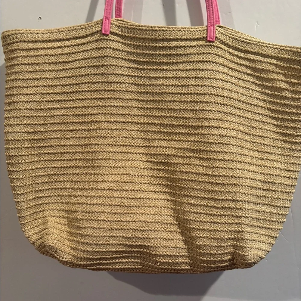 VERA BRADLEY Seashore Straw Beach TOTE BAG